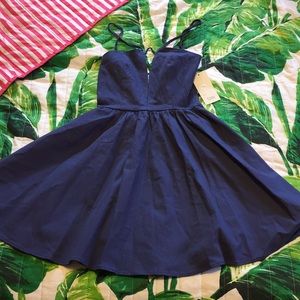 NWT TOBI Navy Blue Midi Dress.  Size XS